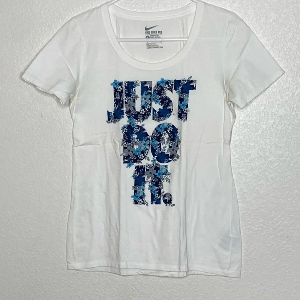 NIKE Women’s Two (2) White T Shirts with Print Size S